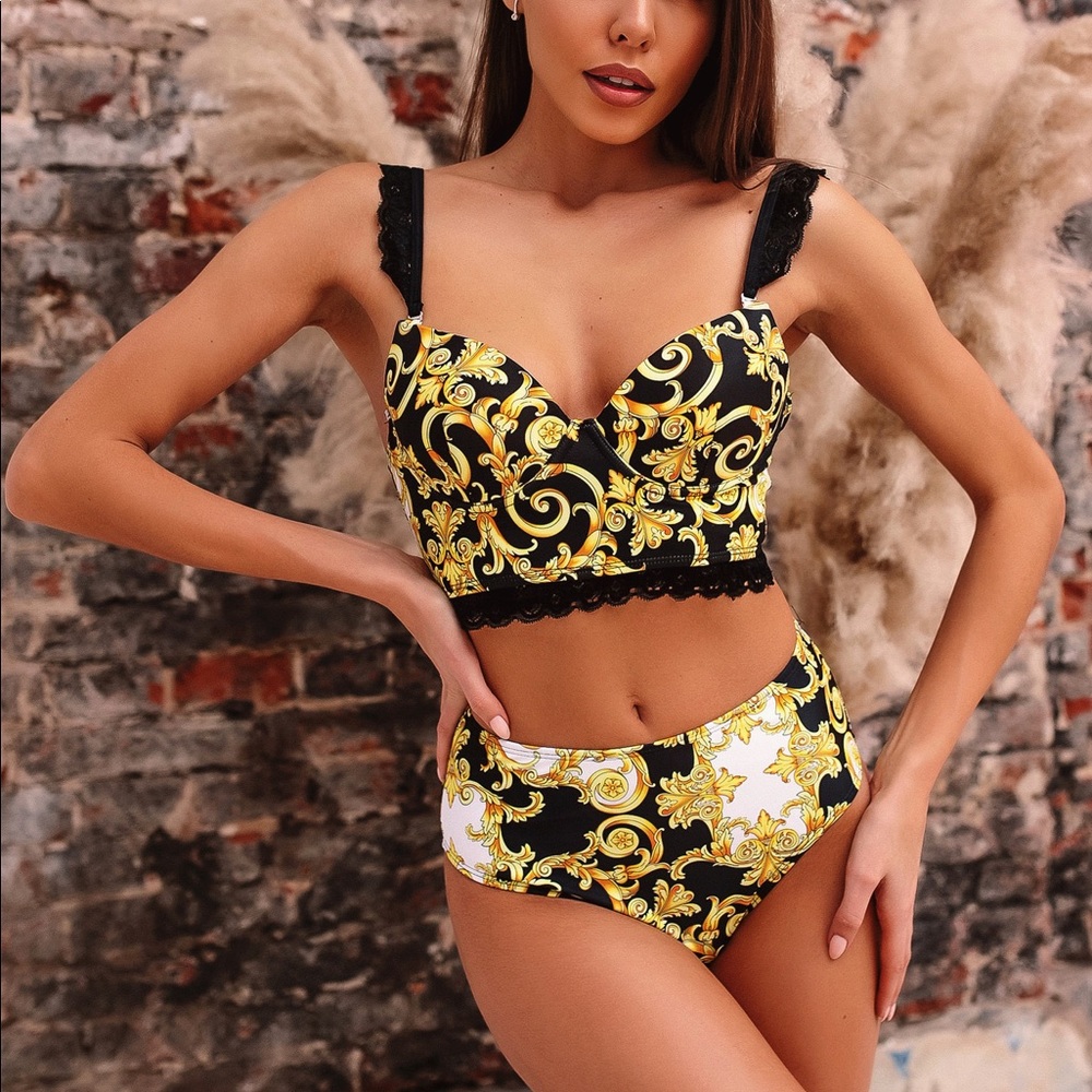 ⚜️Bustier style high waist bikini⚜️